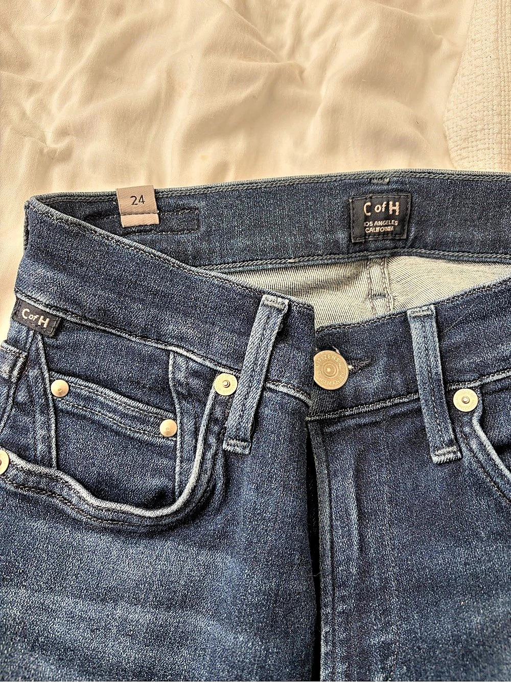 Citizens of Humanity Rocket High Rise Skinny Jeans Blue Waist 24 - Picture 3 of 4